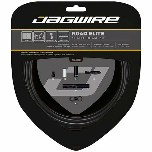фото Набор рубашек и тросиков тормоза jagwire road elite sealed brake kit stealth black (sck050)