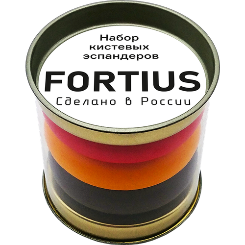фото Набор кистевых эспандеров "fortius", 3 шт. (30, 40, 50 кг) (тубус)