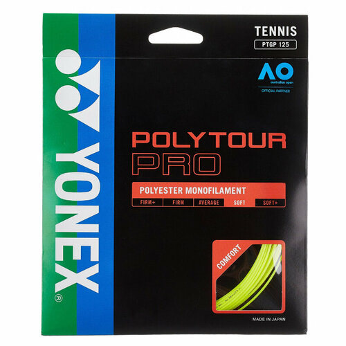 фото Струна для тенниса yonex 12m polytour pro, yellow, 1.20
