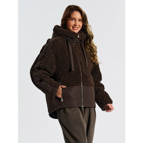 фото Куртка d'imma fashion studio, размер 44, коричневый