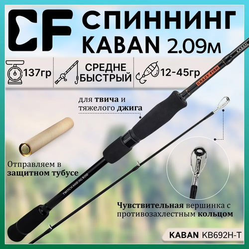 фото Спиннинг crazy fish kaban 209см, 12-45гр