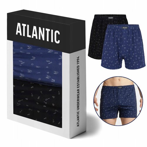 фото Трусы atlantic, 2 шт., размер xxl, черный