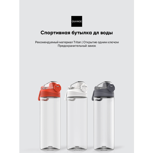 фото Бутылка для воды xiaomi quange tritan sports cup sj010201 620мл, белая