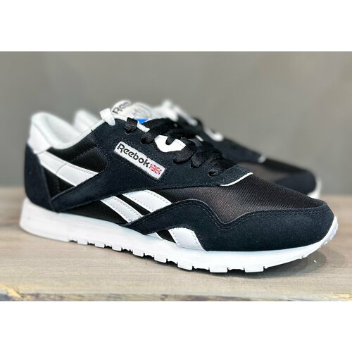 фото Кроссовки reebok fv45066.5, беговые, натуральная кожа, размер 6,5 us, черный