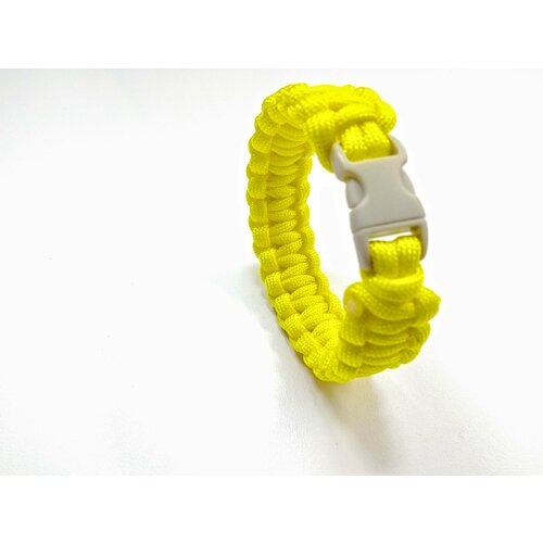 фото Плетеный браслет кобра, 1 шт., размер 19.5 см, диаметр 6 см, желтый, серый нет бренда