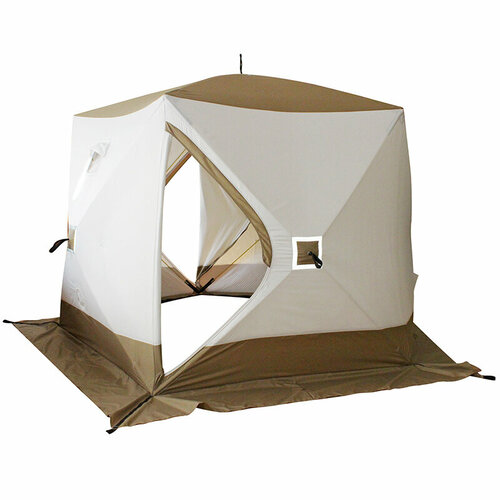 фото Pf-tw-15 палатка зимняя следопыт "premium" 5 стен (1,8х1,75 м), h-2,05 м, 5-ти местная, 3 слоя, цв. белый/оли