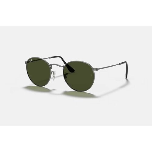 фото Солнцезащитные очки ray-ban, круглые, оправа: металл, с защитой от уф, зеленый