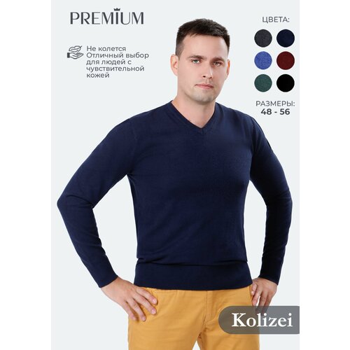 фото Пуловер , размер m, синий kolizei