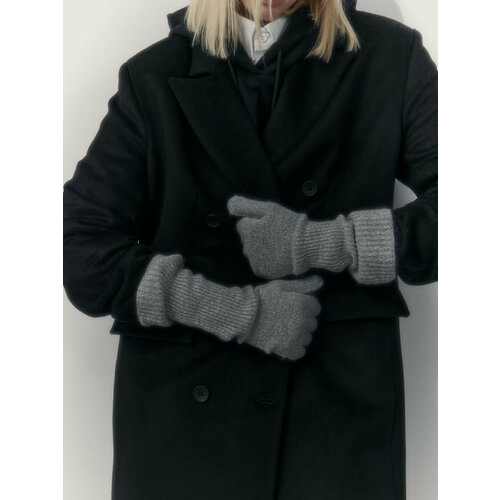 фото Перчатки gate31 зимние, шерсть, удлиненные, размер onesize, серый