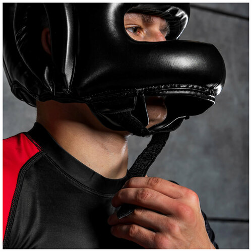 фото Шлем боксёрский бамперный fight empire "nose protect", размер s, цвет черный