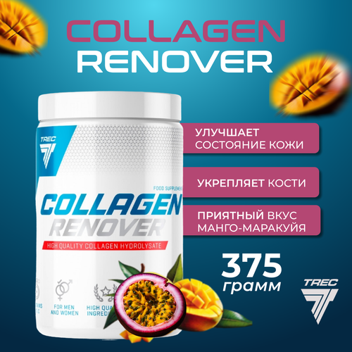 фото Коллаген порошок для суставов и связок, collagen renover trec nutrition, 350 гр манго-маракуйя