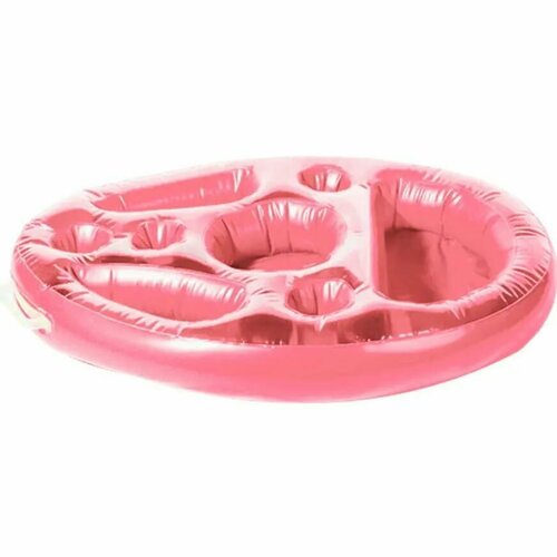 фото Надувной плавающий пивной стол для бассейна розовый нет бренда