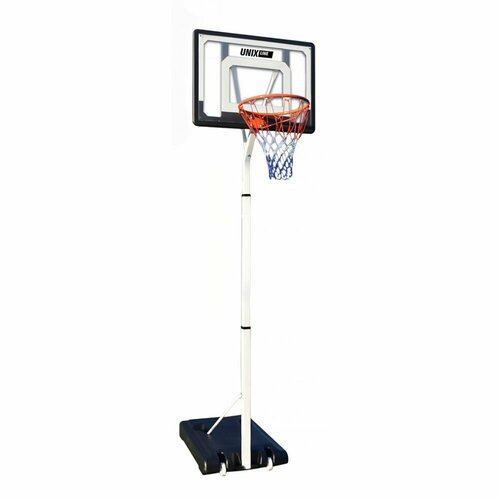фото Баскетбольная стойка мобильная unix line b-stand 32"x23" r45 h210-260 см диаметр кольца 45 см, щит 82 х 58 см, сетка в комплекте