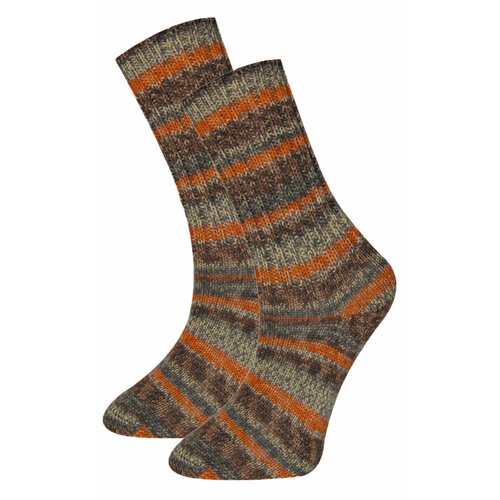 фото Носки himalaya, размер 36-40, оранжевый, коричневый, серый