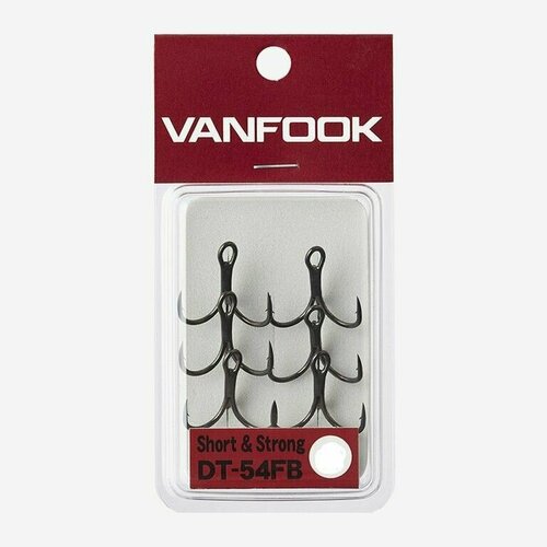 фото Крючок тройной vanfook dt-54fb fusso black #10, 6 pcs/pack