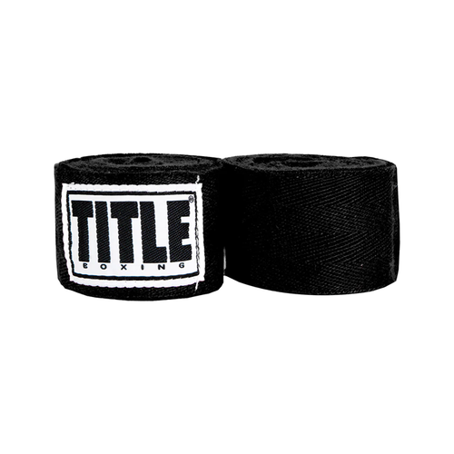 фото Боксерские бинты title boxing traditional weave 180" black (one size)