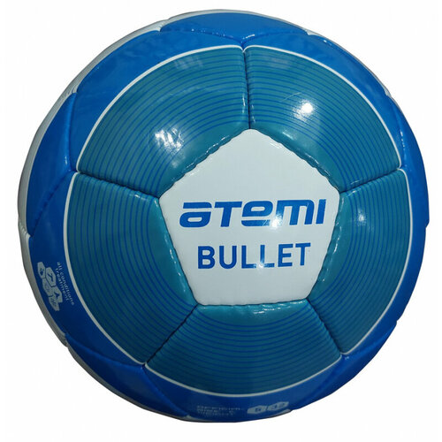 фото Мяч atemi футбольный bullet, pu, сине/бел, р.5 , р/ш, окруж 68-70