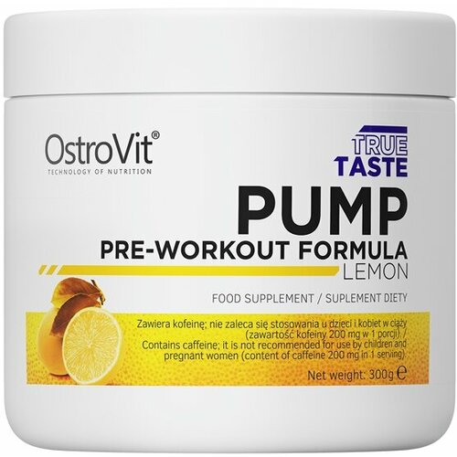 фото Предтренировочные комплексы ostrovit pump pre-workout formula (300 г) лимон
