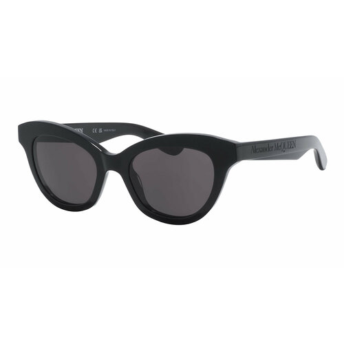 фото Солнцезащитные очки alexander mcqueen, кошачий глаз, оправа: пластик, для женщин, черный