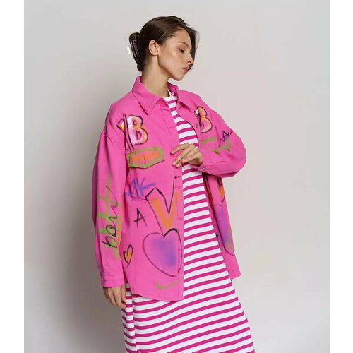 фото Рубашка dommod, размер 48-52, оранжевый