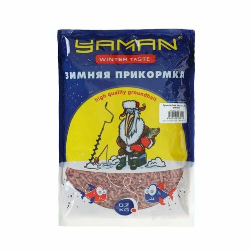 фото Прикормка yaman winter taste гранулы 3 мм, зимняя, мотыль, 700 г, цвет красный (комплект из 9 шт)
