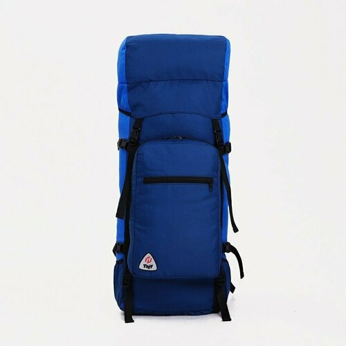 фото Рюкзак туристический, 80 л, отдел на шнурке, наружный карман, цвет синий taif