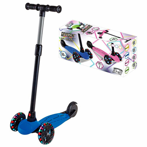 фото Fr59465 самокат детский cool wheels трехколесный со светящимися колесами , возраст 3-5 лет, вес до 30 кг