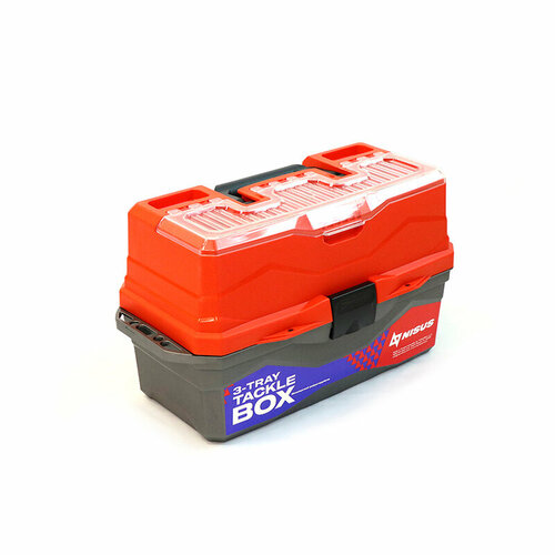 фото Ящик для снастей tackle box трехполочный оранжевый "следопыт" mb-bu-11