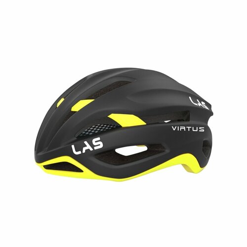 фото Велошлем las virtus helmets 2020 (lb00020020), цвет чёрный/жёлтый, размер шлема s/m (54-59 см)