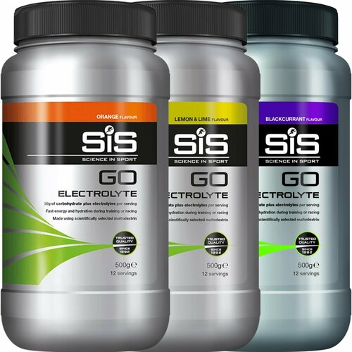 фото Изотоник science in sport (sis) go electrolyte powder 3 x 500 г, апельсин, лимон-лайм, черная смородина