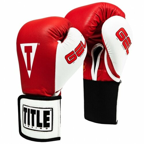 фото Перчатки боксерские title gel world elastic training gloves, 12 унций, красные title boxing