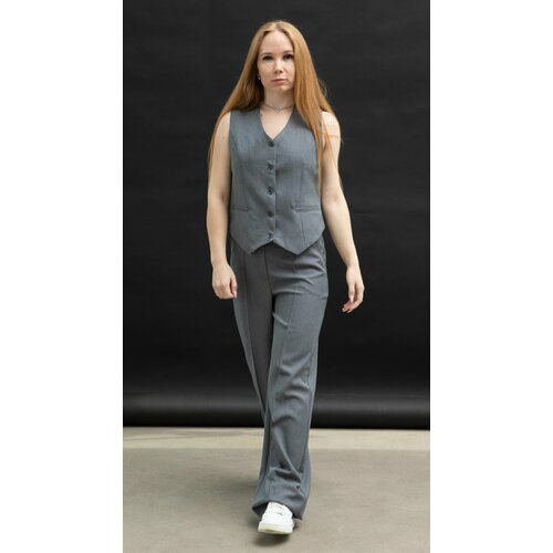 фото Брюки simple line, размер xs, серый