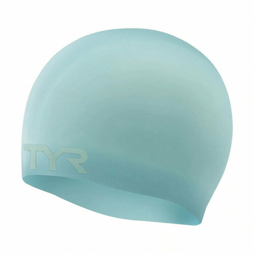 фото Шапочка для плавания tyr wrinkle free silicone cap, lcs-450, голубой, силикон