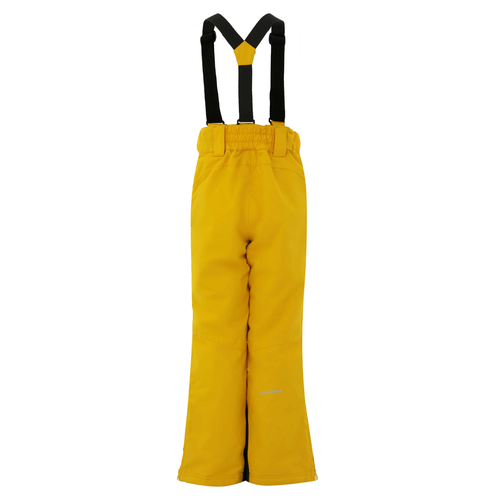 фото Горнолыжные брюки icepeak для девочек, подтяжки, светоотражающие элементы, карманы, размер 128, желтый