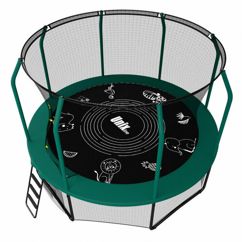 фото Батут unix line supreme game с внутренней сеткой 12 футов - 360 см (зеленый) (trusug12gr) unixfit