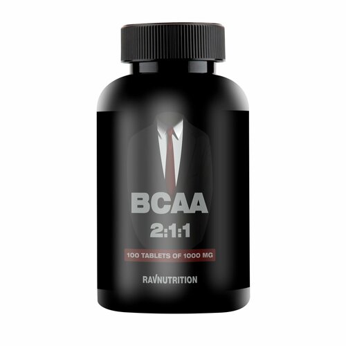 фото Bcaa 100 шт в таблетках по 1000мг ravnutrition