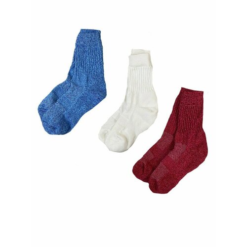 фото Носки rikos, 3 пары, размер 23-25, бордовый, белый, серый