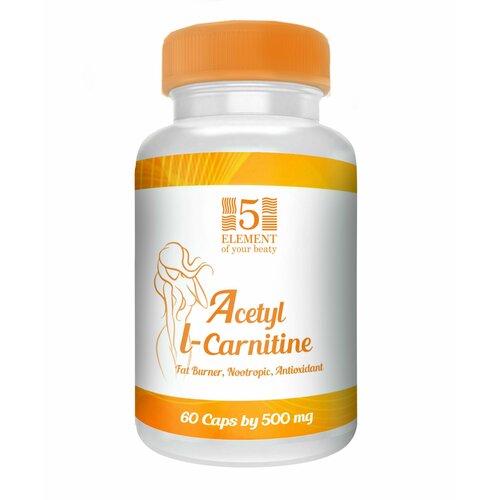 фото Acetyl l-carnitine ( ацетил л-карнитин ), 5 element 60 капсул по 500 мг 5 element of four beaty