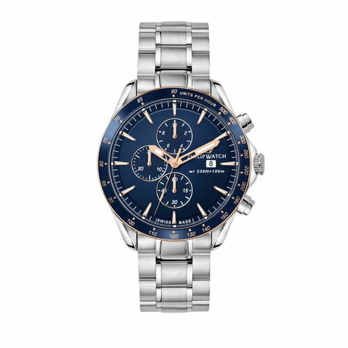 фото Наручные часы philip watch r8273995006, серебряный, синий