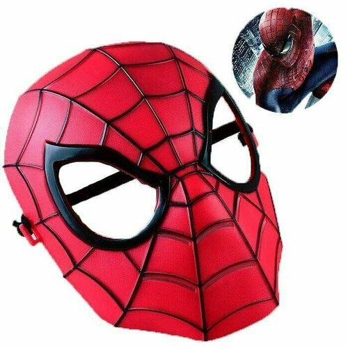 фото Маска человек паук детская светящаяся / детская маска супергерои человек паук / spider-man toy