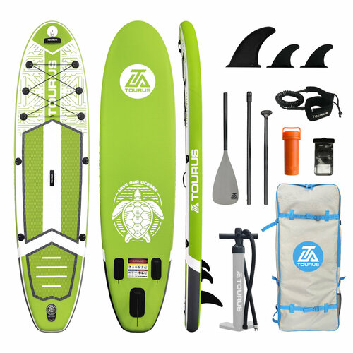 фото Надувная серфинг доска sup board tourus 10.6 ts-nw001 2023 (320х81х15 см) с рюкзаком, веслом, насосом и страховочным лишемsup-доска