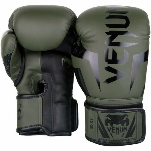 фото Боксерские перчатки venum elite 14oz, хаки, черный
