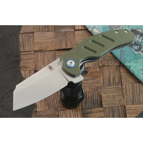 фото Складной нож kizer knives c01c сталь 154cm, зеленая g-10