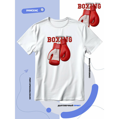 фото Футболка boxing боксерские перчатки, размер xxl, белый smail-p