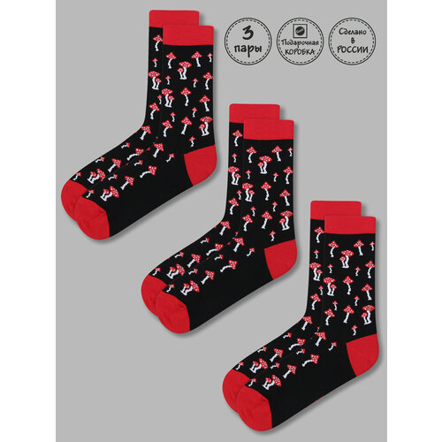 фото Носки kingkit носки кингкит 3 пары подарочная упаковка цветные мужские, 3 пары, размер 36-41, черный