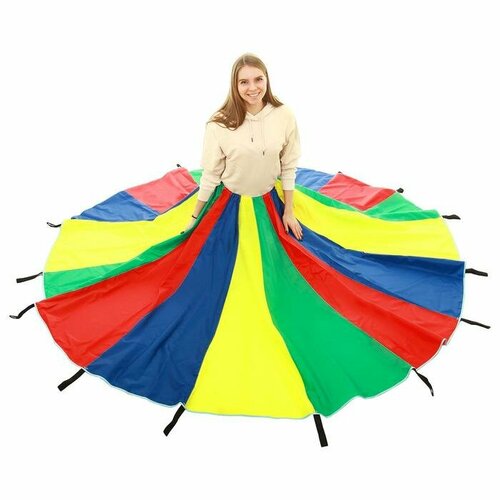 фото Парашют юбка, 16 секторов, d=3 м, цвета микс noname