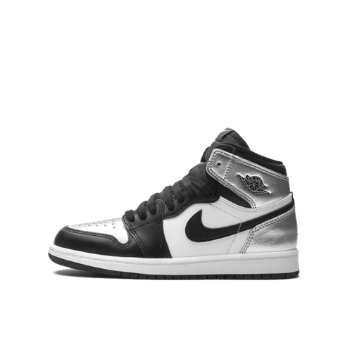 фото Кроссовки nike air jordan 1 retro, размер 31.5 eu, черный, серебряный