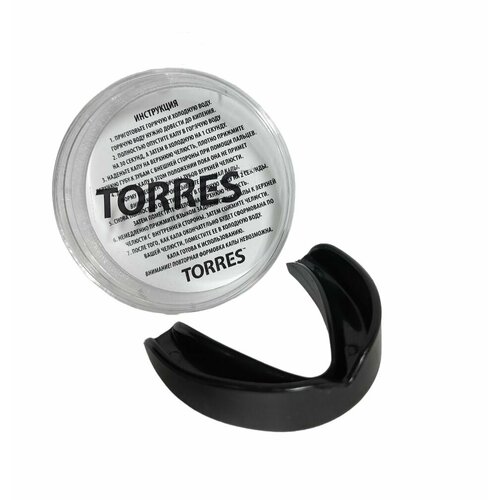фото Капа спортивная "torres" - одночелюстная / черная / термопластик family joys