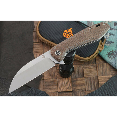 фото Складной нож qsp knife pelican qs118-a2, сталь crucible cpm s35vn, рукоять коричневая микарта