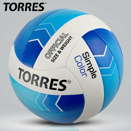фото Мяч волейбольный torres simple color v32115, размер 5